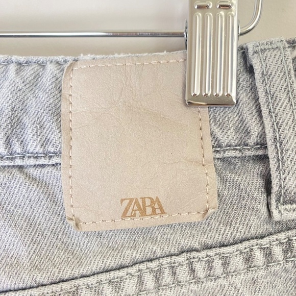 ZARA - High rise Z1975 straight leg jeans in washed gray Size 6 - Picture 7 of 8